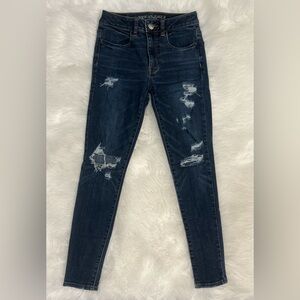 American Eagle Outfitters Dark Blue Jegging Skinny Jeans size 2 inseam 26”